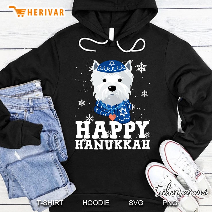 Happy Hanukkah West Highland White Terrier Dog Ugly Sweater