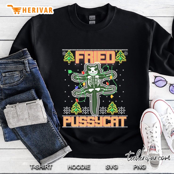 Fried Pussycat Funny Ugly Sweater Christmas Gift Premium