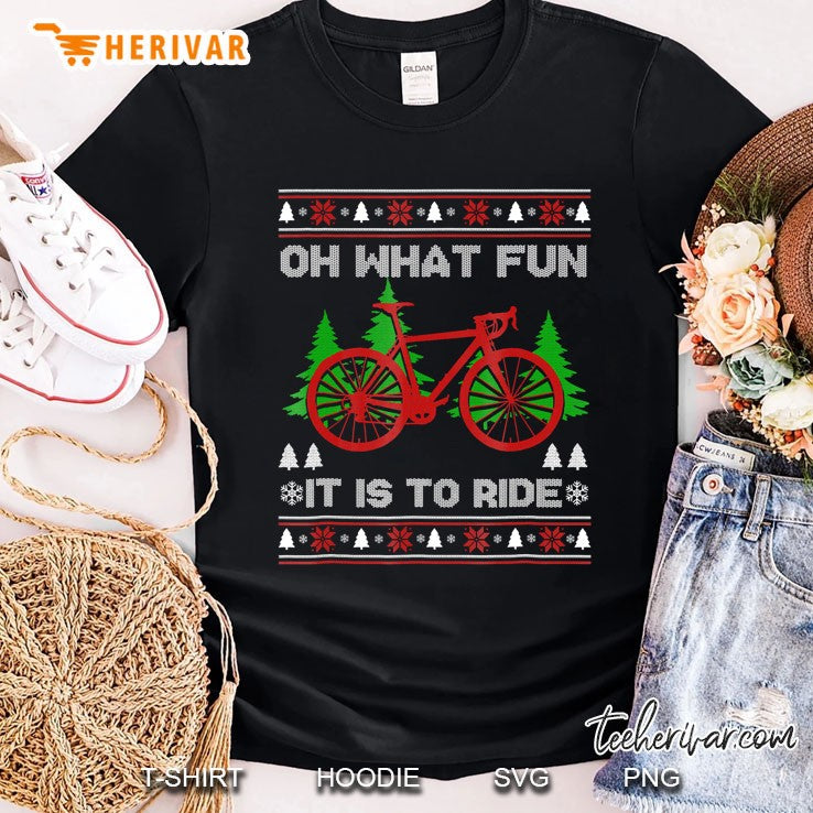 Biking Oh What Fun Bike Ugly Christmas Sweater Cycling