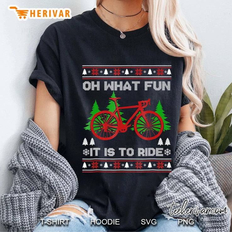 Biking Oh What Fun Bike Ugly Christmas Sweater Cycling