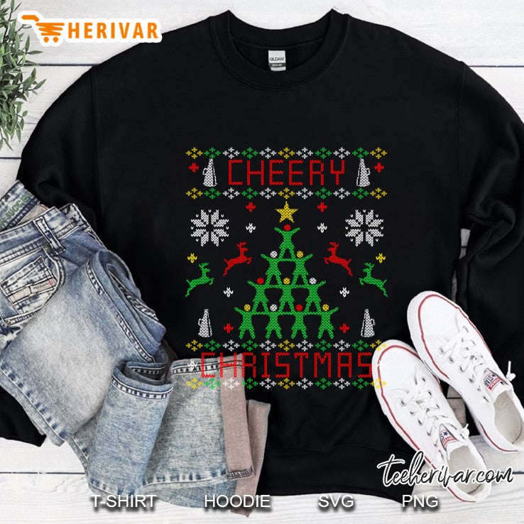 Cheering Cheerleader Ugly Christmas Sweater Party Shirt
