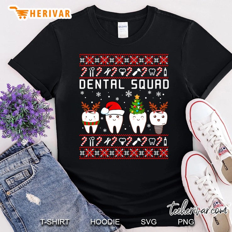 Dental Squad Dental Assistant Ugly Sweater Christmas