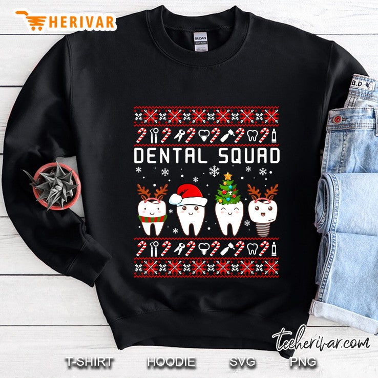 Dental Squad Dental Assistant Ugly Sweater Christmas