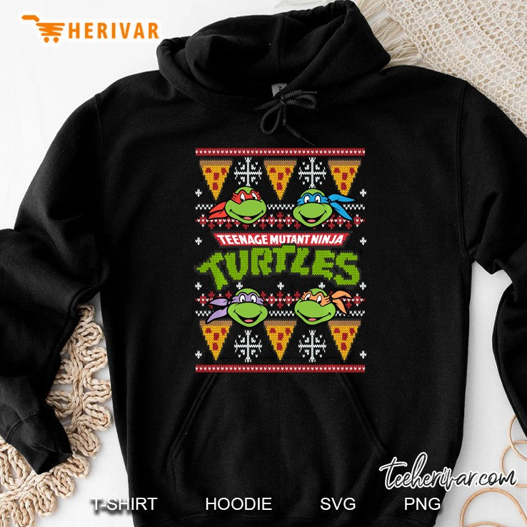 Tmnt Ugly Christmas Sweater With Pizza