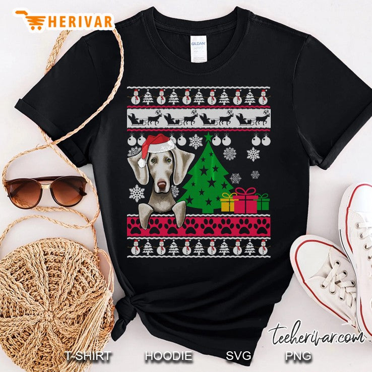 Weimaraner Ugly Christmas Sweater Xmas Dog Gif