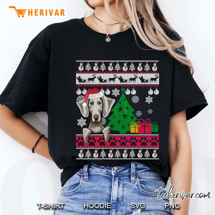 Weimaraner Ugly Christmas Sweater Xmas Dog Gif