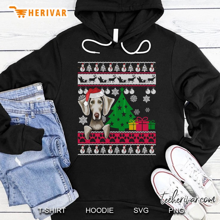 Weimaraner Ugly Christmas Sweater Xmas Dog Gif