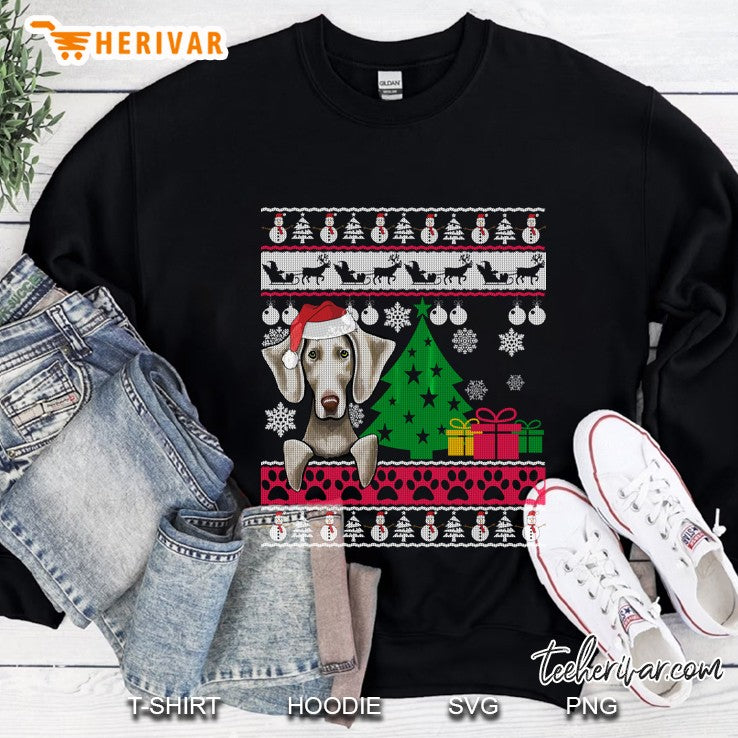 Weimaraner Ugly Christmas Sweater Xmas Dog Gif