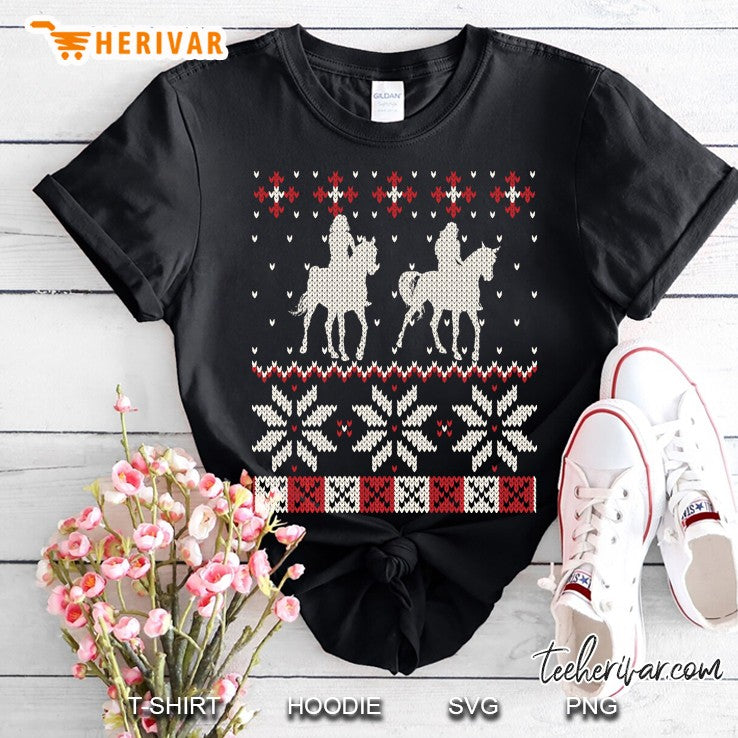 Equestrian Ugly Christmas Sweater Horse Lover Girl Gift