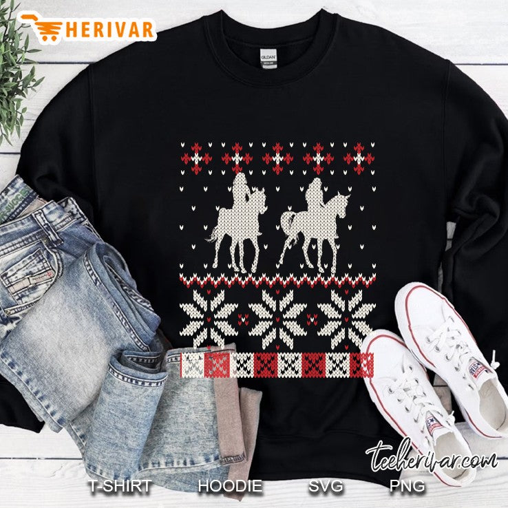 Equestrian Ugly Christmas Sweater Horse Lover Girl Gift