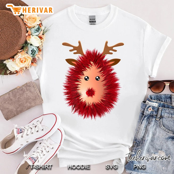Funny Reindeer Boobs Ugly Christmas Sweater Tinsel Deer Nose