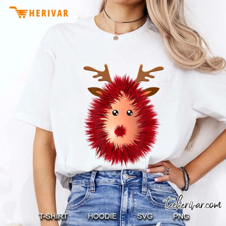 Funny Reindeer Boobs Ugly Christmas Sweater Tinsel Deer Nose