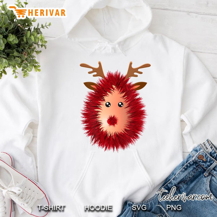 Funny Reindeer Boobs Ugly Christmas Sweater Tinsel Deer Nose
