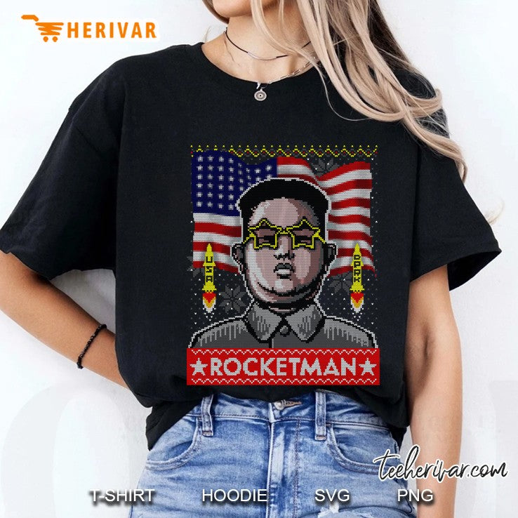 Rocketman Kim Jong Un Funny Trump Ugly Christmas Sweater