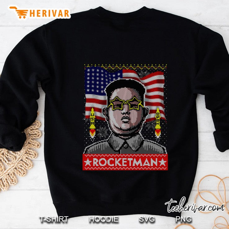 Rocketman Kim Jong Un Funny Trump Ugly Christmas Sweater