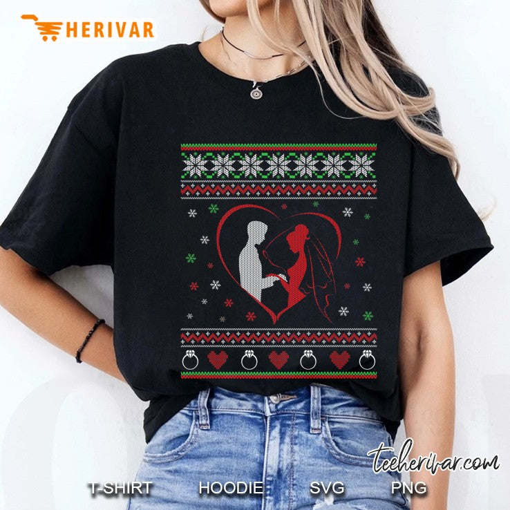 Wedding Bride And Groom Ugly Christmas Sweater Style