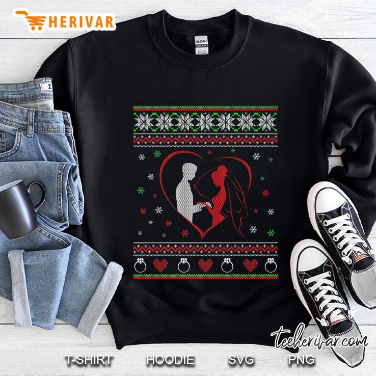 Wedding Bride And Groom Ugly Christmas Sweater Style