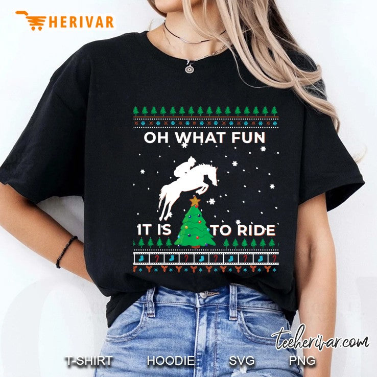 Horse Rider Equestrian Cowboy Ugly Christmas Sweater Jumper
