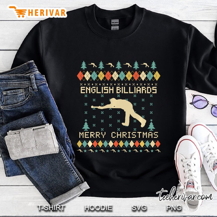 English Billiards Funny Ugly Christmas Sweater