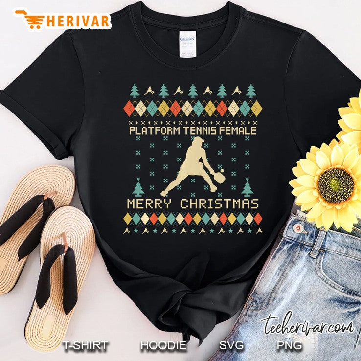 Platform Tennis Female Funny Ugly Christmas Sweater