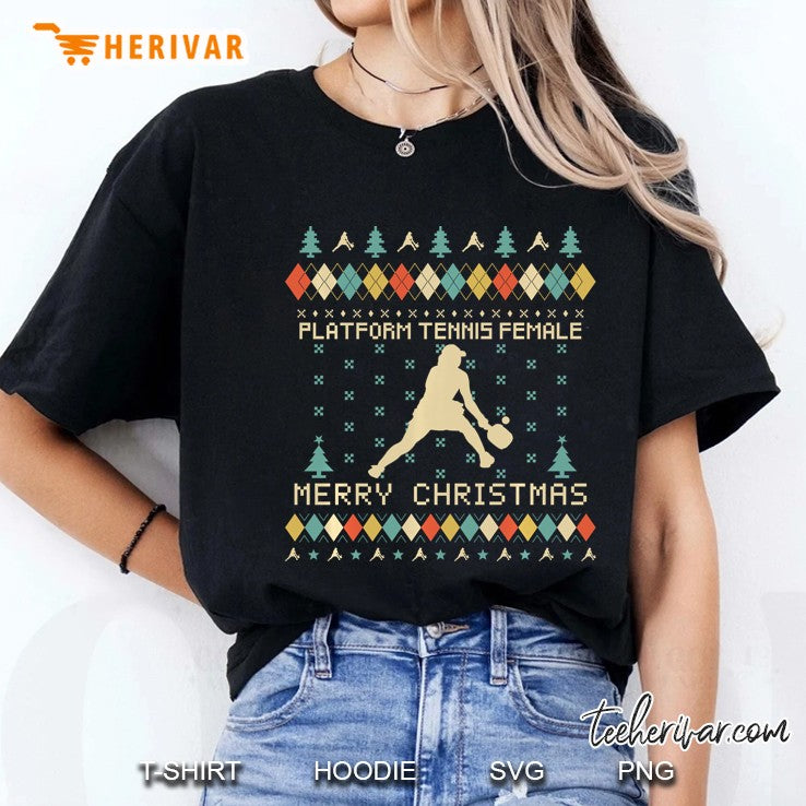 Platform Tennis Female Funny Ugly Christmas Sweater