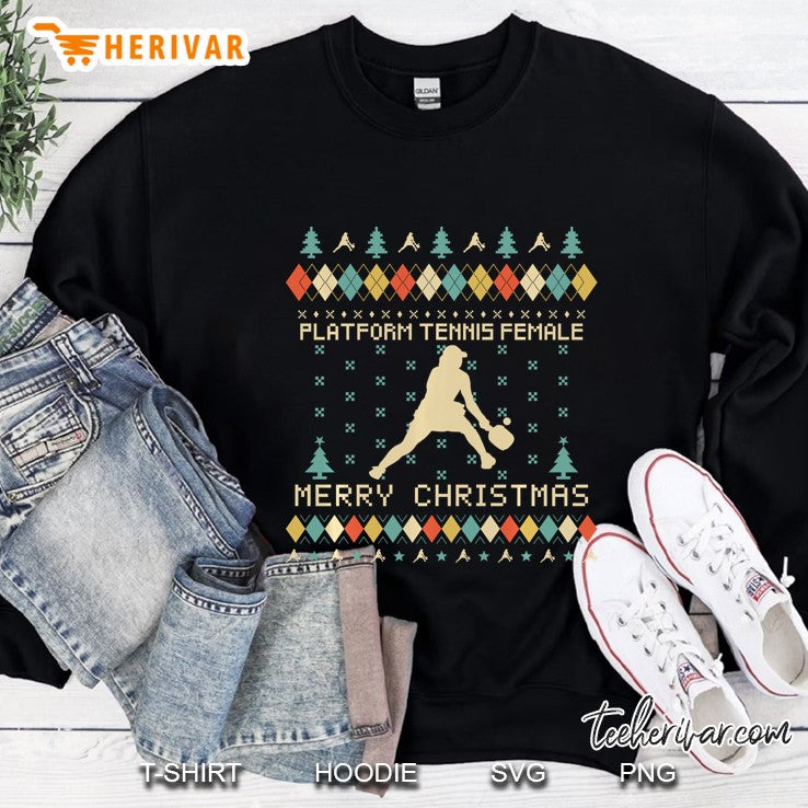 Platform Tennis Female Funny Ugly Christmas Sweater