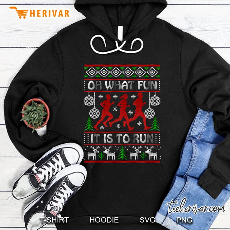 Ugly Christmas Sweater For Runners Gift Idea Running
