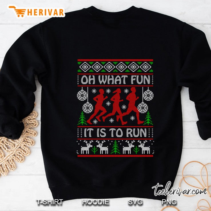 Ugly Christmas Sweater For Runners Gift Idea Running