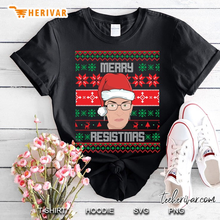 Rbg Ugly Christmas Sweater Merry Resistmas Holiday Gift