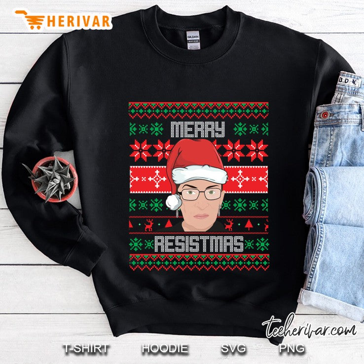 Rbg Ugly Christmas Sweater Merry Resistmas Holiday Gift