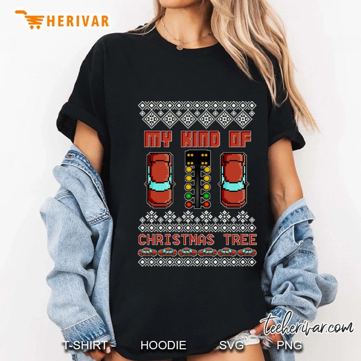 Drag Racing Christmas Tree Race Car Ugly Sweater