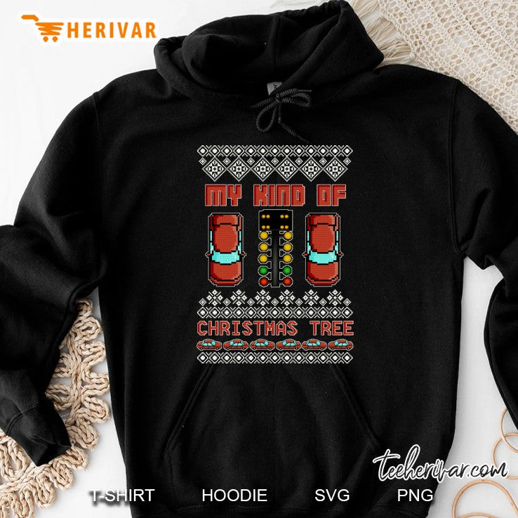 Drag Racing Christmas Tree Race Car Ugly Sweater