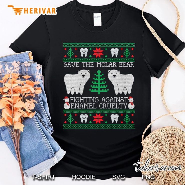 Save The Molar Bear Dental Dentist Ugly Christmas Sweaters