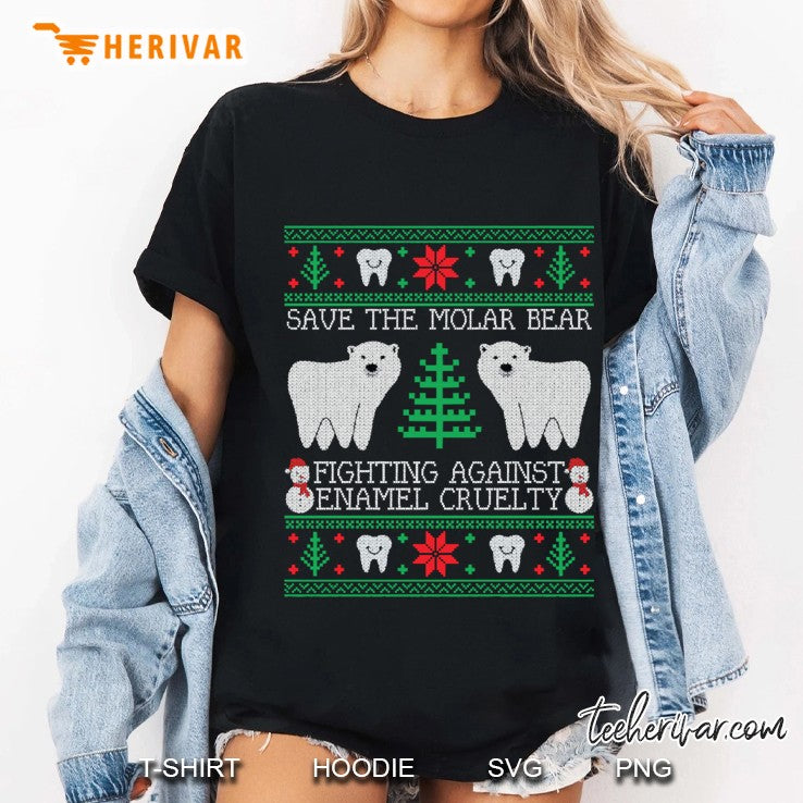 Save The Molar Bear Dental Dentist Ugly Christmas Sweaters