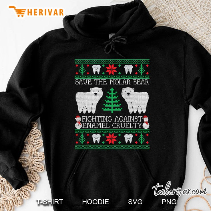 Save The Molar Bear Dental Dentist Ugly Christmas Sweaters