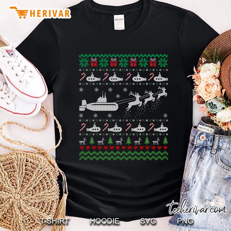 Navy Submarine Submariner Ugly Christmas Sweatert