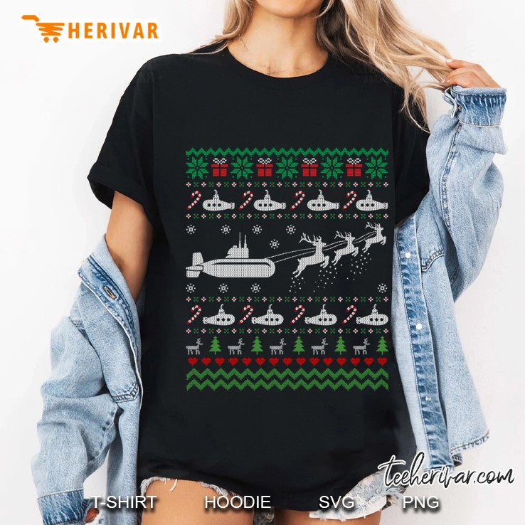 Navy Submarine Submariner Ugly Christmas Sweatert