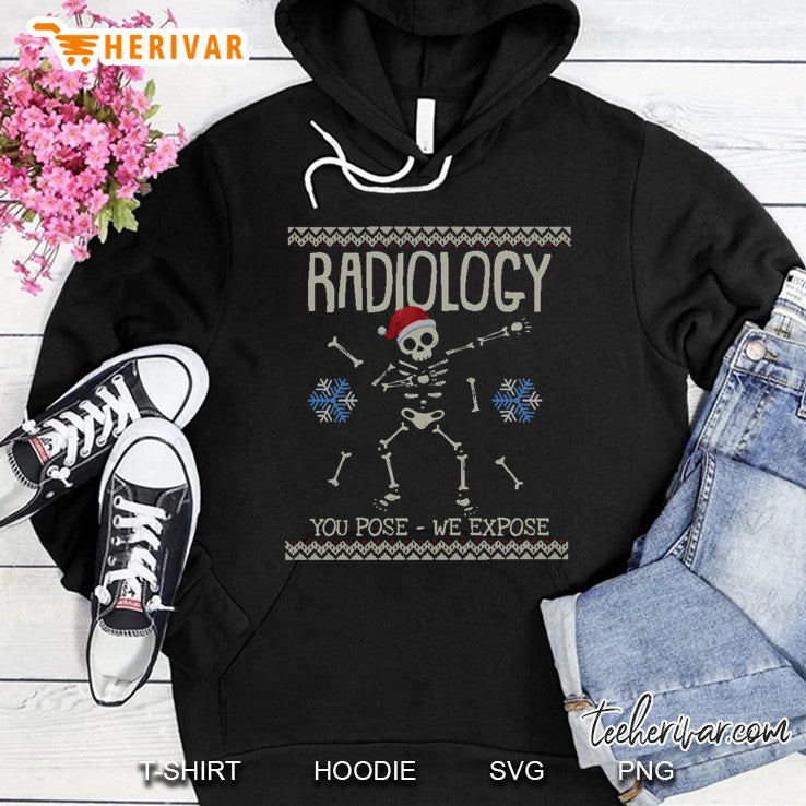 Ugly Christmas Sweater Funny Radiology Pose Expose Skeleton
