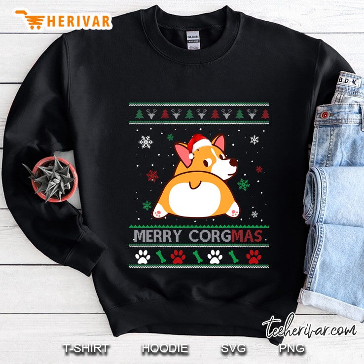 Corgi Ugly Christmas Sweater Funny Merry Corgmas Corgi Lover