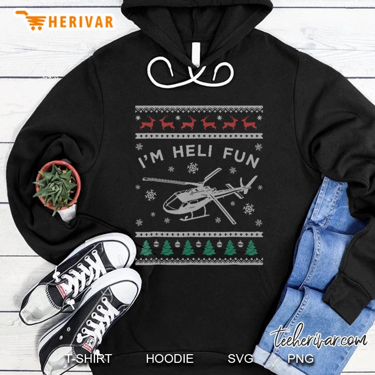 Helicopter Ugly Christmas Sweater , Heli Pilot Tee