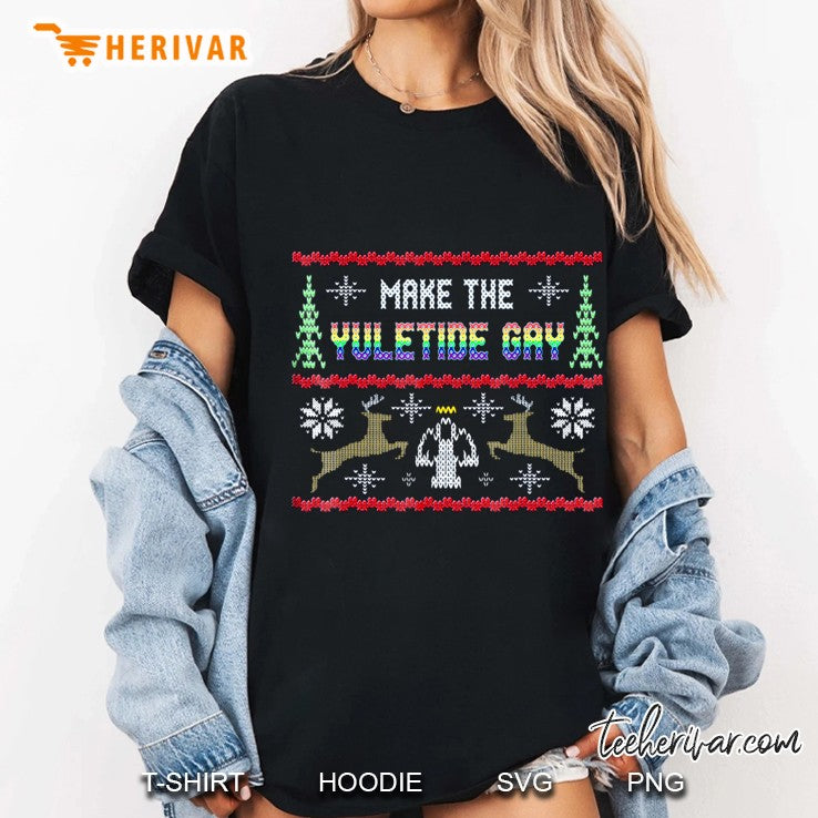 Gay Christmas Shirt Yuletide Ugly Sweater Party