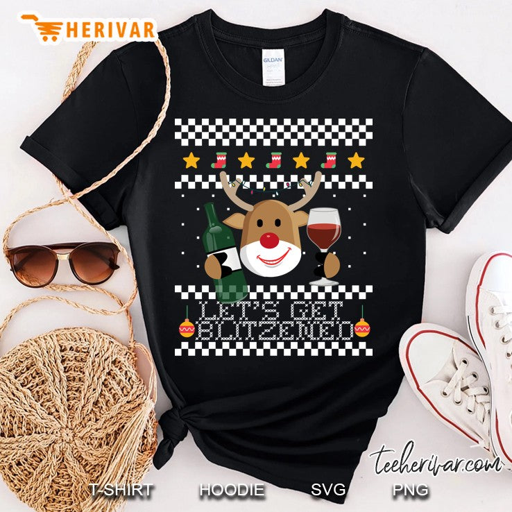 Let’s Get Blitzened Ugly Christmas Sweater Reindeer Meme