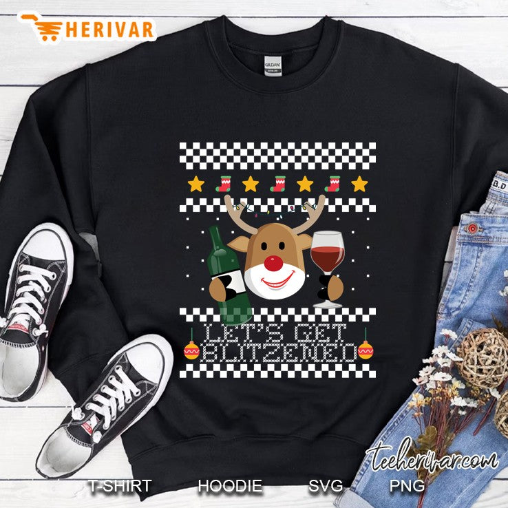Let’s Get Blitzened Ugly Christmas Sweater Reindeer Meme