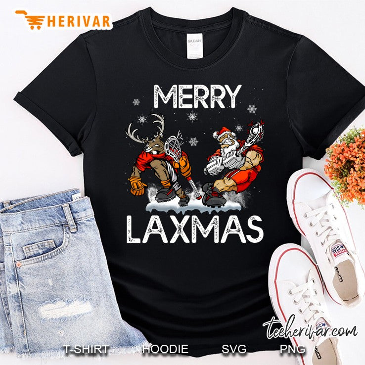 Lacrosse Santa Reindeer Merry Laxmas Ugly Christmas Sweater