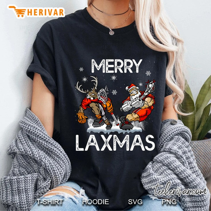 Lacrosse Santa Reindeer Merry Laxmas Ugly Christmas Sweater