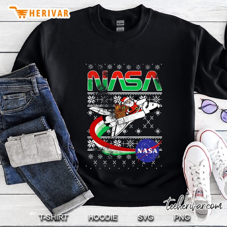 Nasa Santa Rocket Ugly Christmas Sweater