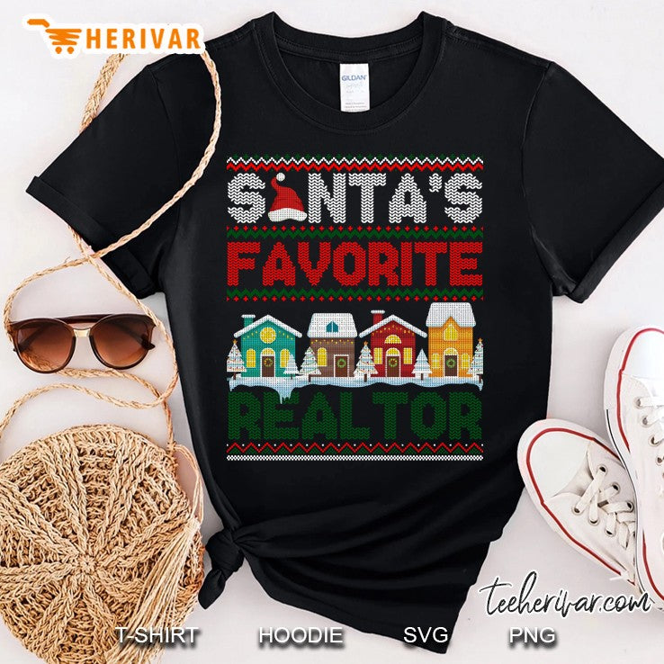 Funny Santa’s Favorite Realtor Christmas Gift Ugly Sweater