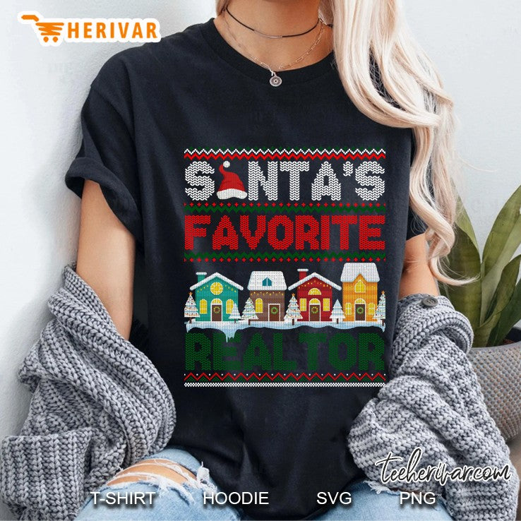 Funny Santa’s Favorite Realtor Christmas Gift Ugly Sweater