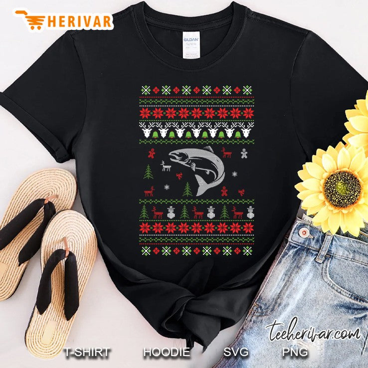 Salmon Ugly Christmas Sweater