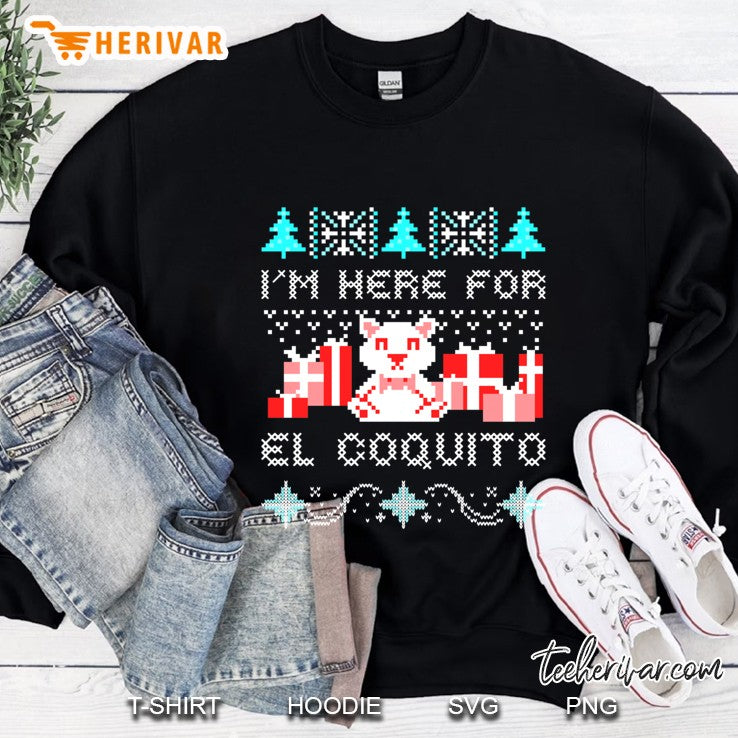 Coquito Puerto Rico Ugly Christmas Sweater Navidad Boricua